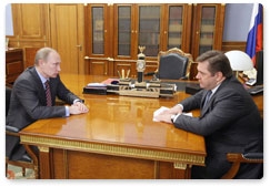 Председатель Правительства Российской Федерации В.В.Путин провёл рабочую встречу с министром энергетики Российской Федерации С.И.Шматко