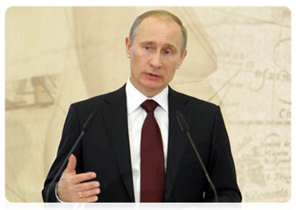 Председатель Правительства Российской Федерации В.В.Путин принял участие в заседании попечительского совета Русского географического общества