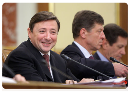 Deputy Prime Minister and the President's plenipotentiary representative in the North Caucasus Federal District Alexander Khloponin, Deputy Prime Minister Dmitry Kozak and Deputy Prime Minister Alexander Zhukov