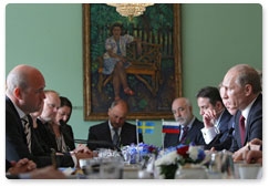 Председатель Правительства Российской Федерации В.В.Путин провёл переговоры с Премьер-министром Королевства Швеция Ф.Рейнфельдтом