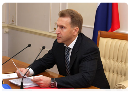 First Deputy Prime Minister Igor Shuvalov chairs a Supervisory Board meeting of the non-profit organization 
