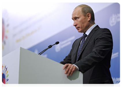 Председатель Правительства Российской Федерации В.В.Путин принял участие в Первой глобальной министерской конференции по здоровому образу жизни и неинфекционным заболеваниям