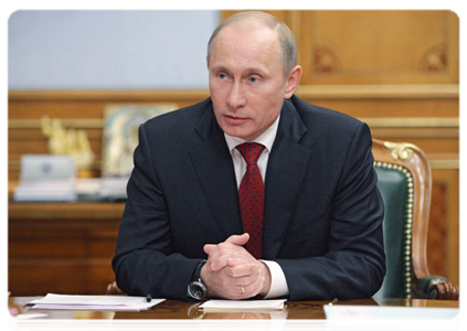 Prime Minister Vladimir Putin chairs a meeting on the car-scrapping programme and renewal of truck and bus fleet