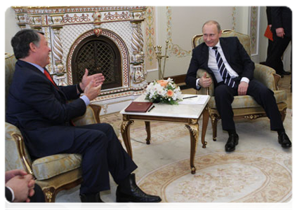 Prime Minister Vladimir Putin with King Abdullah II of Jordan