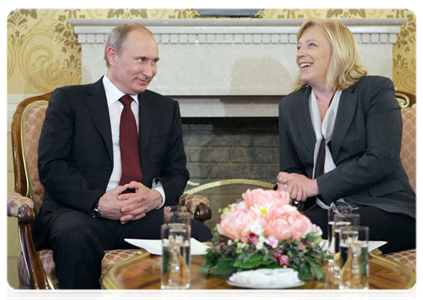 Prime Minister Vladimir Putin holds talks with Slovak Prime Minister Iveta Radicova