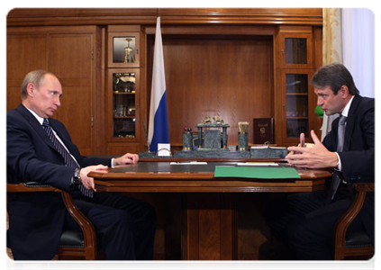 Председатель Правительства Российской Федерации В.В.Путин провёл рабочую встречу с губернатором Краснодарского края А.Н.Ткачевым