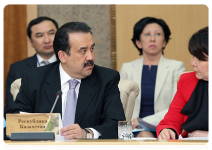 Prime Minister of Kazakhstan, Karim Massimov, at a meeting at the level of heads of government of the Eurasian Economic Community’s Interstate Council (supreme Customs Union body)