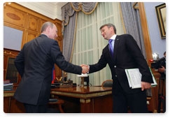 Председатель Правительства Российской Федерации В.В.Путин провел рабочую встречу с главой Сбербанка России Г.О.Грефом