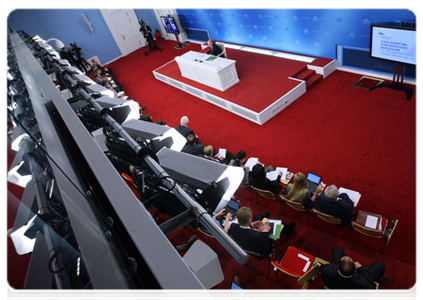 Prime Minister Vladimir Putin holds a video conference to present the Strategic Initiatives Agency