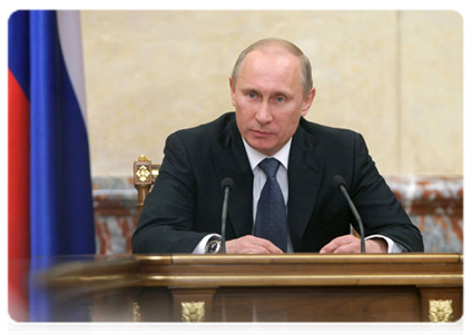 Prime Minister Vladimir Putin chairs a Government meeting