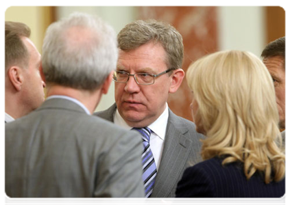 Deputy Prime Minister and Finance Minister Alexei Kudrin at a Government meeting