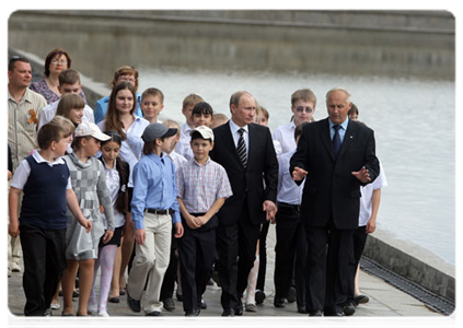 Prime Minister Vladimir Putin tours the Battle of Stalingrad open-air state memorial museum