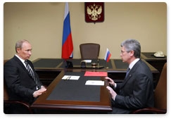 Председатель Правительства Российской Федерации В.В.Путин провёл рабочую встречу с губернатором Волгоградской области А.Г.Бровко
