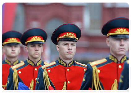The Victory Day parade on Red Square, celebrating the 66th anniversary of Victory in the Great Patriotic War