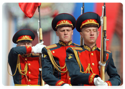 The Victory Day parade on Red Square, celebrating the 66th anniversary of Victory in the Great Patriotic War