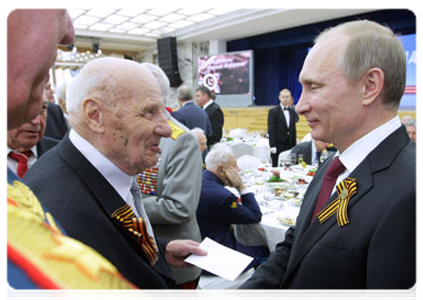 After the parade on Red Square, Vladimir Putin attends a gala reception in honour of Victory Day