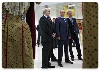 Prime Minister Vladimir Putin at the National Culture Institute, a branch of the Nikolai Ogarev State University of Mordovia