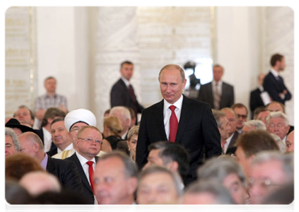 Prime Minister Vladimir Putin attends gala events devoted to Russia Day