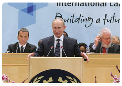 Prime Minister Vladimir Putin at the 100th session of the International Labour Conference