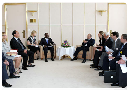 Prime Minister Vladimir Putin meets with Secretary General of the International Telecommunication Union Hamadoun Toure