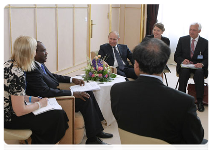 Prime Minister Vladimir Putin meets with Secretary General of the International Telecommunication Union Hamadoun Toure