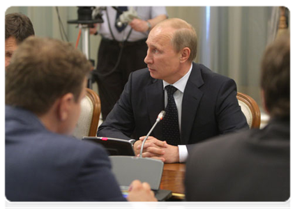Prime Minister Vladimir Putin meeting with Russia’s animation filmmakers