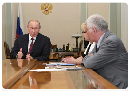 Prime Minister Vladimir Putin at a healthcare conference
