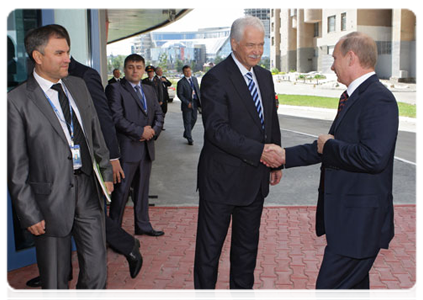 Prime Minister Vladimir Putin before the United Russia party’s interregional conference of regional branches in the Urals Federal District devoted to The Strategy of the Social and Economic Development of the Urals until 2020. Programme for 2011-2012