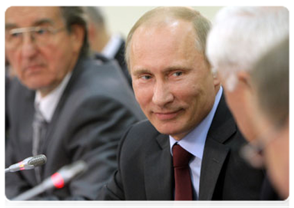 Председатель Правительства Российской Федерации В.В.Путин встретился с членами президиума Союза транспортников России