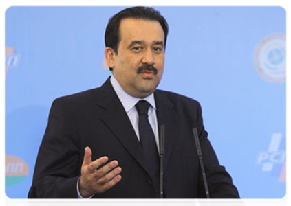 Kazakh Prime Minister Karim Massimov at the business conference “From Customs Union to Common Economic Space: Business Interests”