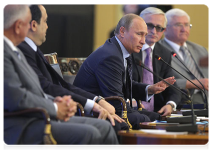 Prime Minister Vladimir Putin taking part in the business conference “From Customs Union to Common Economic Space: Business Interests”