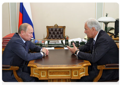 Prime Minister Vladimir Putin meeting with State Duma Speaker Boris Gryzlov, Chairman of the United Russia Party’s Supreme Council