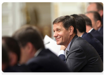 Deputy Prime Minister Alexander Zhukov at a meeting of the organising committee for the celebration of Pyotr Stolypin’s 150th birthday anniversary