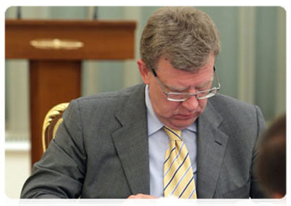 Deputy Prime Minister and Finance Minister Alexei Kudrin at a meeting of Vnesheconombank’s Observation Council