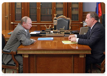 Prime Minister Vladimir Putin meeting with Altai Region Governor Alexander Karlin