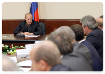 Председатель Правительства Российской Федерации В.В.Путин провёл в Казани совещание с членами Правительственной комиссии по расследованию обстоятельств катастрофы теплохода «Булгария»