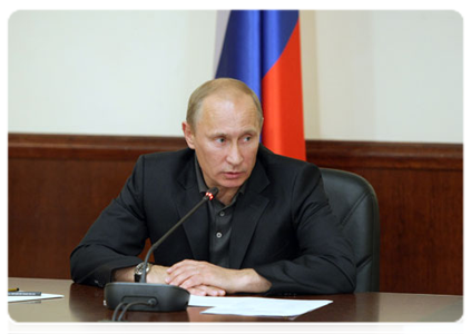 Председатель Правительства Российской Федерации В.В.Путин провёл в Казани совещание с членами Правительственной комиссии по расследованию обстоятельств катастрофы теплохода «Булгария»