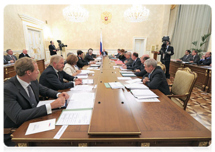 Председатель Правительства Российской Федерации В.В.Путин провёл заседание Президиума Правительства Российской Федерации