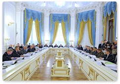 Председатель Правительства Российской Федерации В.В.Путин принял участие в заседании Совета министров Союзного государства России и Белоруссии