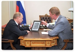 Председатель Правительства Российской Федерации В.В.Путин провёл рабочую встречу с председателем правления ОАО «РОСНАНО» А.Б.Чубайсом