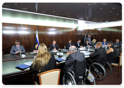 Prime Minister Vladimir Putin meeting with Russian public associations and societies of people with disabilities