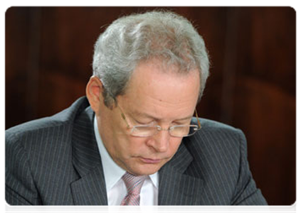 Министр регионального развития Российской Федерации В.Ф.Басаргин
