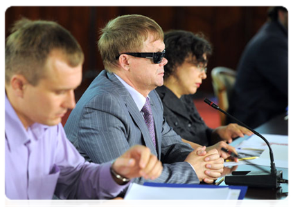 Natalya Prisetskaya, president of the regional public association Katyusha (a support group for parents with disabilities and their families); Vladimir Vshivtsev, vice-president of the National Society for Visually Impaired  People; and Dmitry Gusev, head of a Yekaterinburg activist group supporting people with disabilities