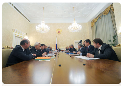 Председатель Правительства России В.В.Путин провёл заседание Президиума Правительства Российской Федерации