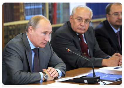Председатель Правительства Российской Федерации В.В.Путин встретился с активом Российского союза ректоров