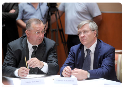 Nikolai Tokarev, Member of the Board of Directors of Rosneft, and Vladimir Bogdanov, Member of the Board of Directors of Rosneft