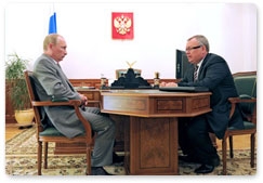 Председатель Правительства Российской Федерации В.В.Путин провёл рабочую встречу с главой ВТБ А.Л.Костиным