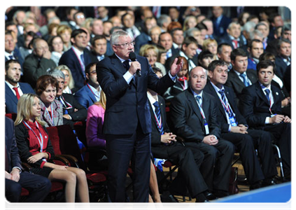 First Deputy Speaker of the State Duma Oleg Morozov at the XII conference of the United Russia party