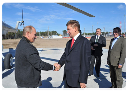 Председатель Правительства Российской Федерации В.В.Путин дал старт технической подачи газа  на морской участок газопровода «Северный поток»