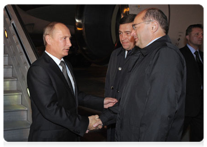 Prime Minister Vladimir Putin has arrived on a working visit to the Urals Federal District